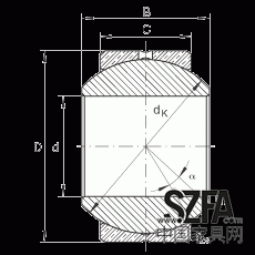 關(guān)節(jié)軸承 GE10-PB, 根據(jù) DIN ISO 12 240-1 標準，尺寸系列 K，需維護